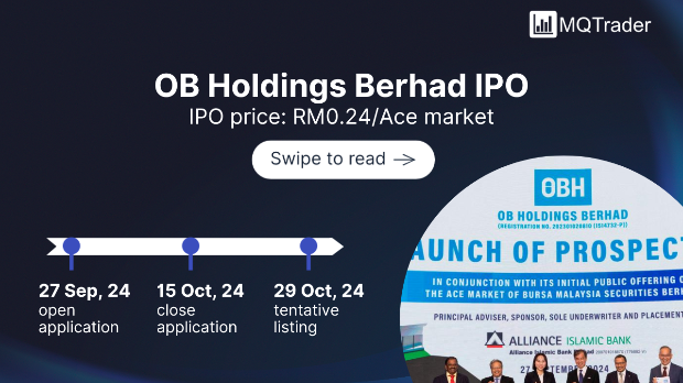 New IPO: Manufacturer of fortified F&B and dietary supplements, OB Holdings Berhad aims to list on the Ace Market!